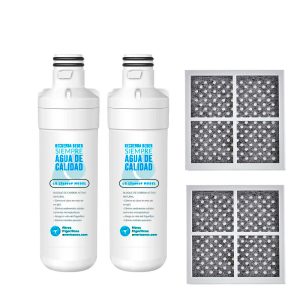 Conjunto de 2 filtros para frigorífico LG, compatíveis com os modelos ADQ747935 e LT1000P+2, com ação antibacteriana