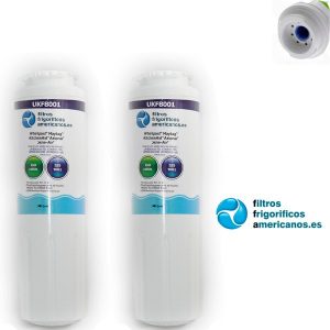 Conjunto de 2 filtros para frigorífico interno, compatível com UKF8001 / UKF8001AXX