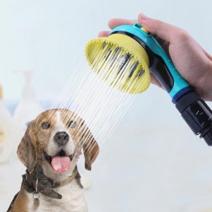 Pega de chuveiro e massajador relaxante universal para animais de estimação