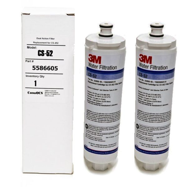 Conjunto de dois filtros internos Cuno 3M CS-52 para Siemens, Balay e Bosch