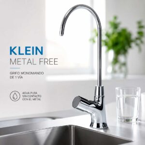 Torneira Klein Metal Free em aço brilhante