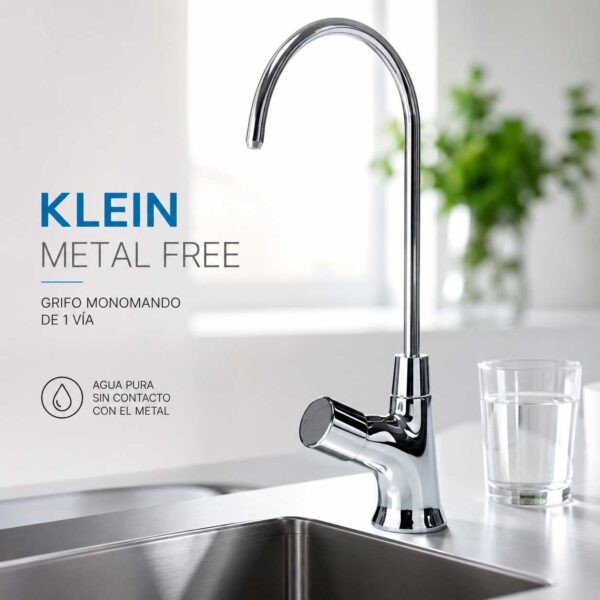 Torneira Klein Metal Free em aço brilhante