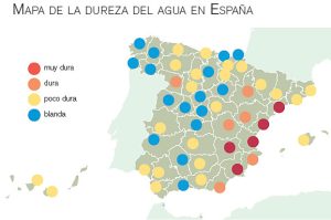 Mapa de dureza del agua según twenergy