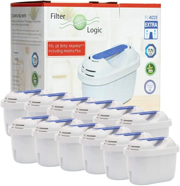Conjunto de 12 filtros para jarro Brita tipo Maxtra PLUS