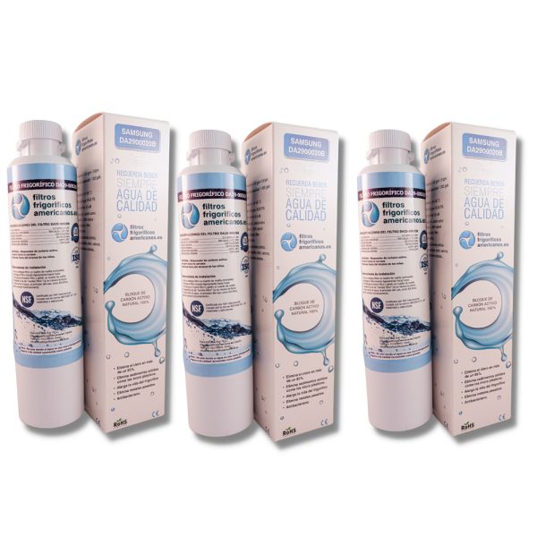 Conjunto de três filtros compatíveis com a Samsung French Door DA29-00020B