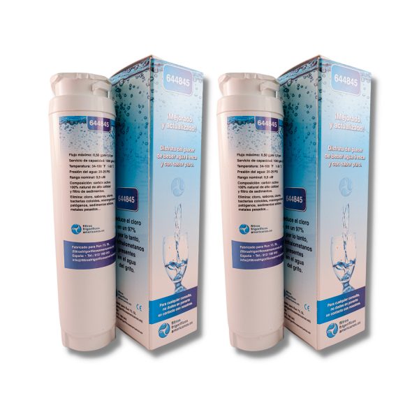 Conjunto de 2 filtros para frigorífico, compatível com Cuno 3M 644845