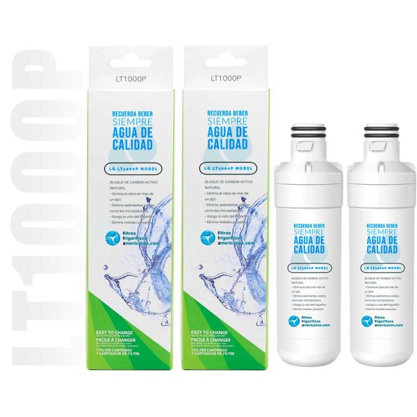 Conjunto de 2 filtros para frigorífico LG COMPATÍVEL ADQ747935 (LT1000P)