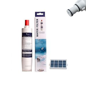 Conjunto de filtros originais SBS002/05 da Whirlpool e filtro antibacteriano