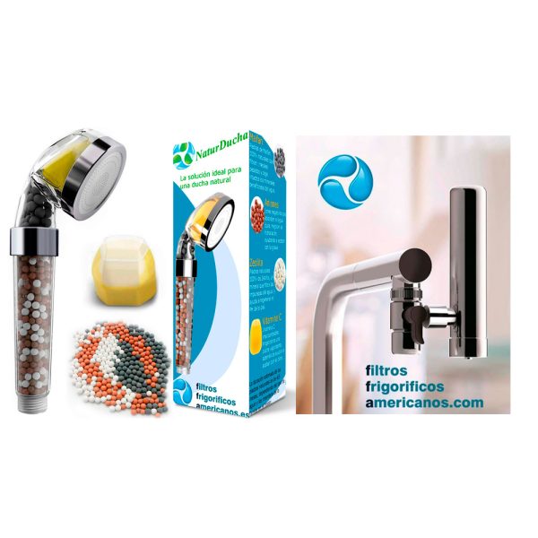Conjunto de filtro universal para chuveiro + filtro universal para torneira