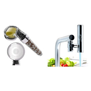 Conjunto de filtro universal para chuveiro + filtro universal para torneira