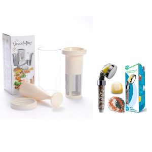 Pacote Vegan Milker da Chufamix e filtro de duche universal