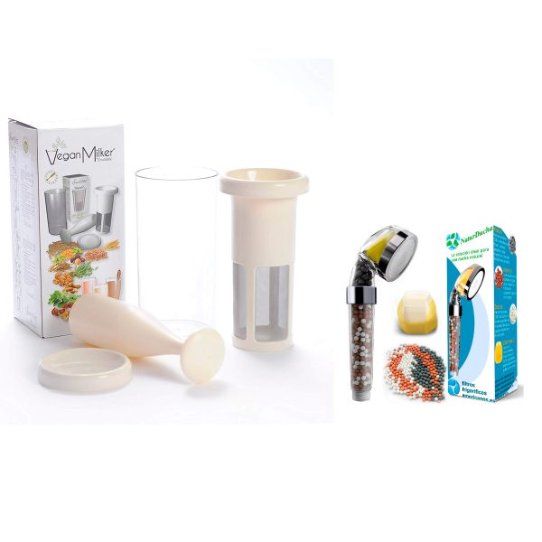 Pacote Vegan Milker da Chufamix e filtro de duche universal