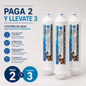 Conjunto de 2 filtros universais para frigoríficos externos FIL7098 + 1 grátis