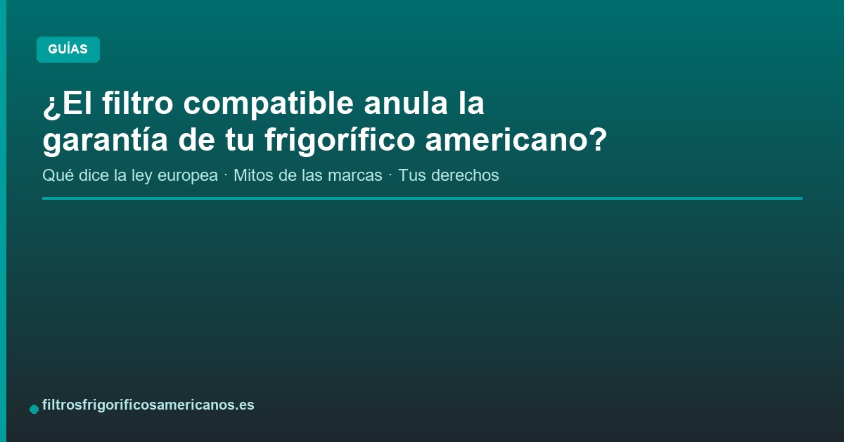 You are currently viewing O filtro compatível anula a garantia do seu frigorífico americano?
