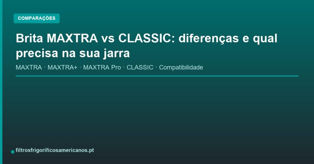 Brita MAXTRA vs CLASSIC: diferenças e qual precisa na sua jarra
