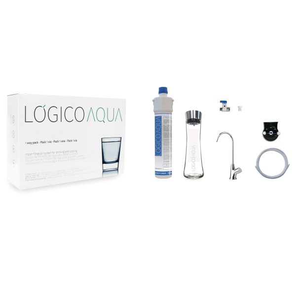 Conjunto de filtro de água para instalação sob a bancada Lógico Aqua de 3 vias