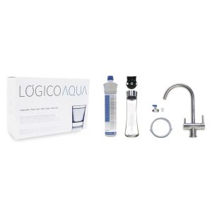 Conjunto de filtro de água para instalação sob a bancada Lógico Aqua de 3 vias